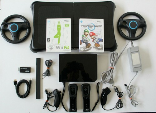 Nintendo wii konsole schwarz - nintendo, +