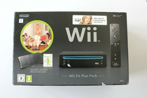 Nintendo wii konsole schwarz - schwarz, +